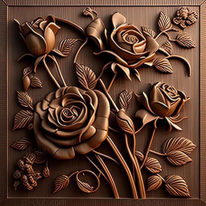 3D model roses (STL)